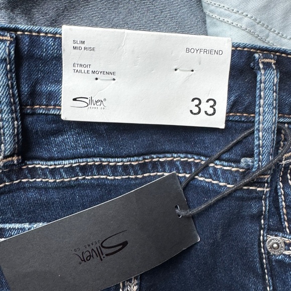 Silver Boyfriend Midrise Slim Womens Jean - Picture 5 of 8